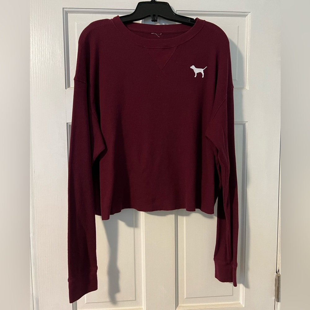Victorias Secret PINK long sleeve maroon